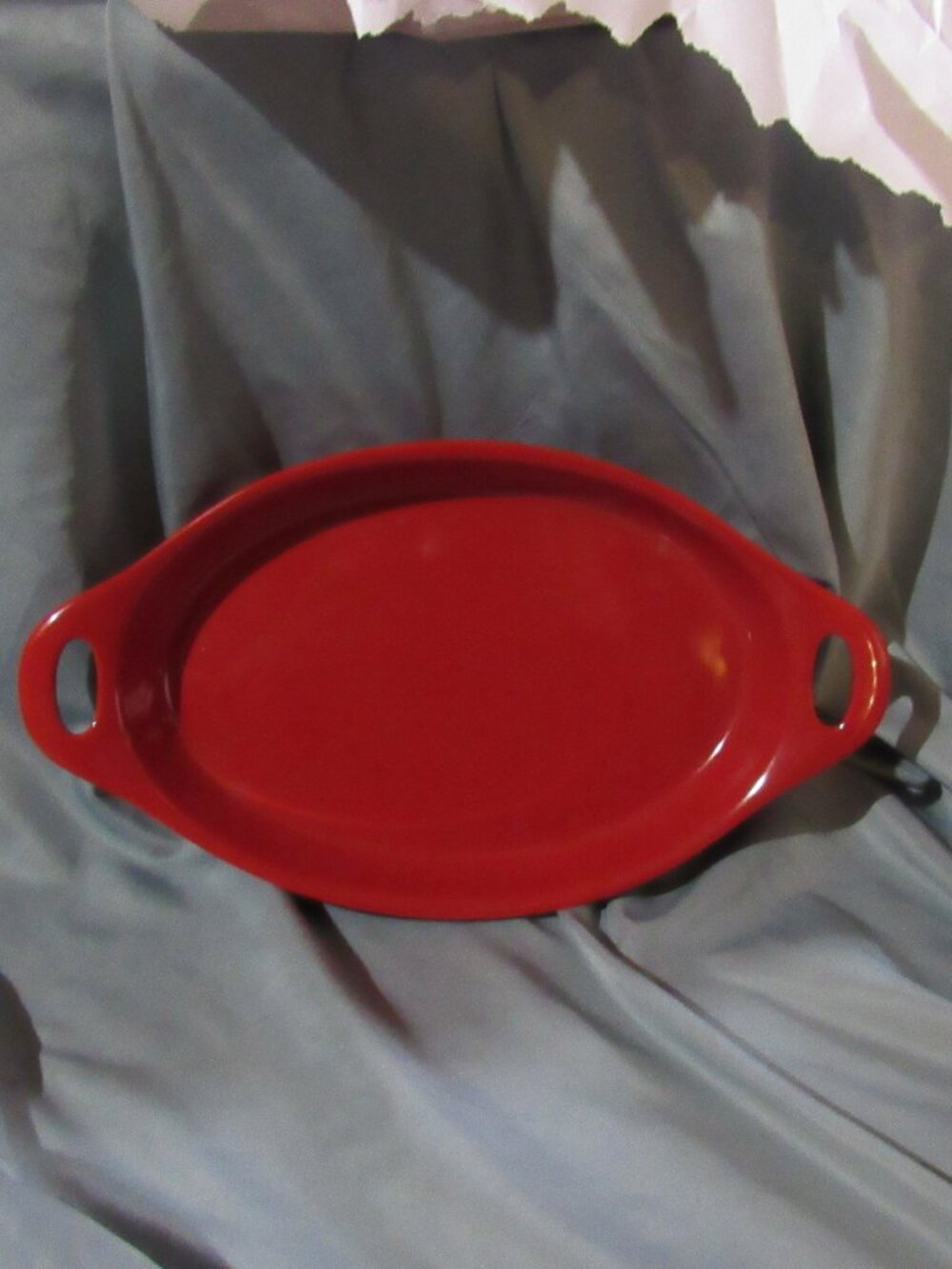 Corning Ware Creations Stoneware Red Au Gratin 12 Oz / 0.7 L Casserole Dish Z238